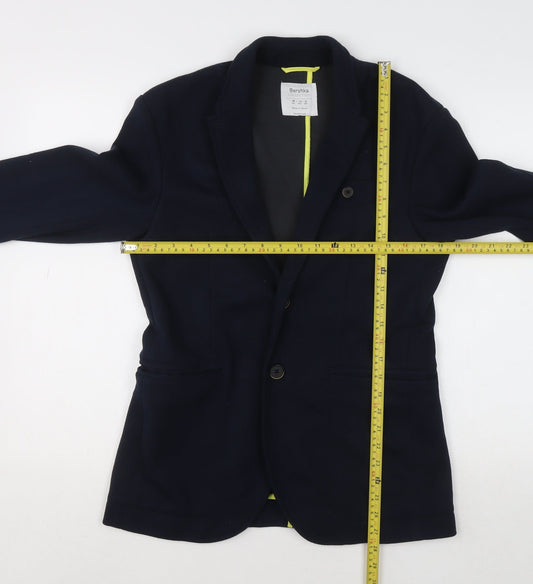 Womens UK Size 10 Bershka Blue Basic Jacket