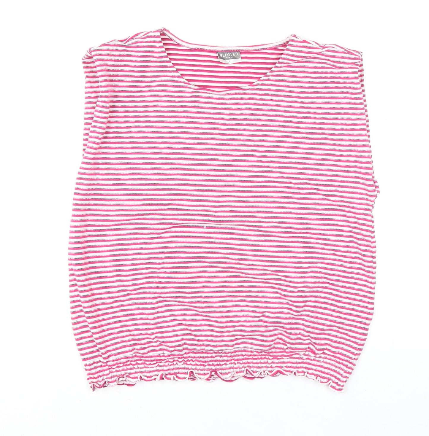 Womens UK Size L Beloved Pink Basic T-Shirt