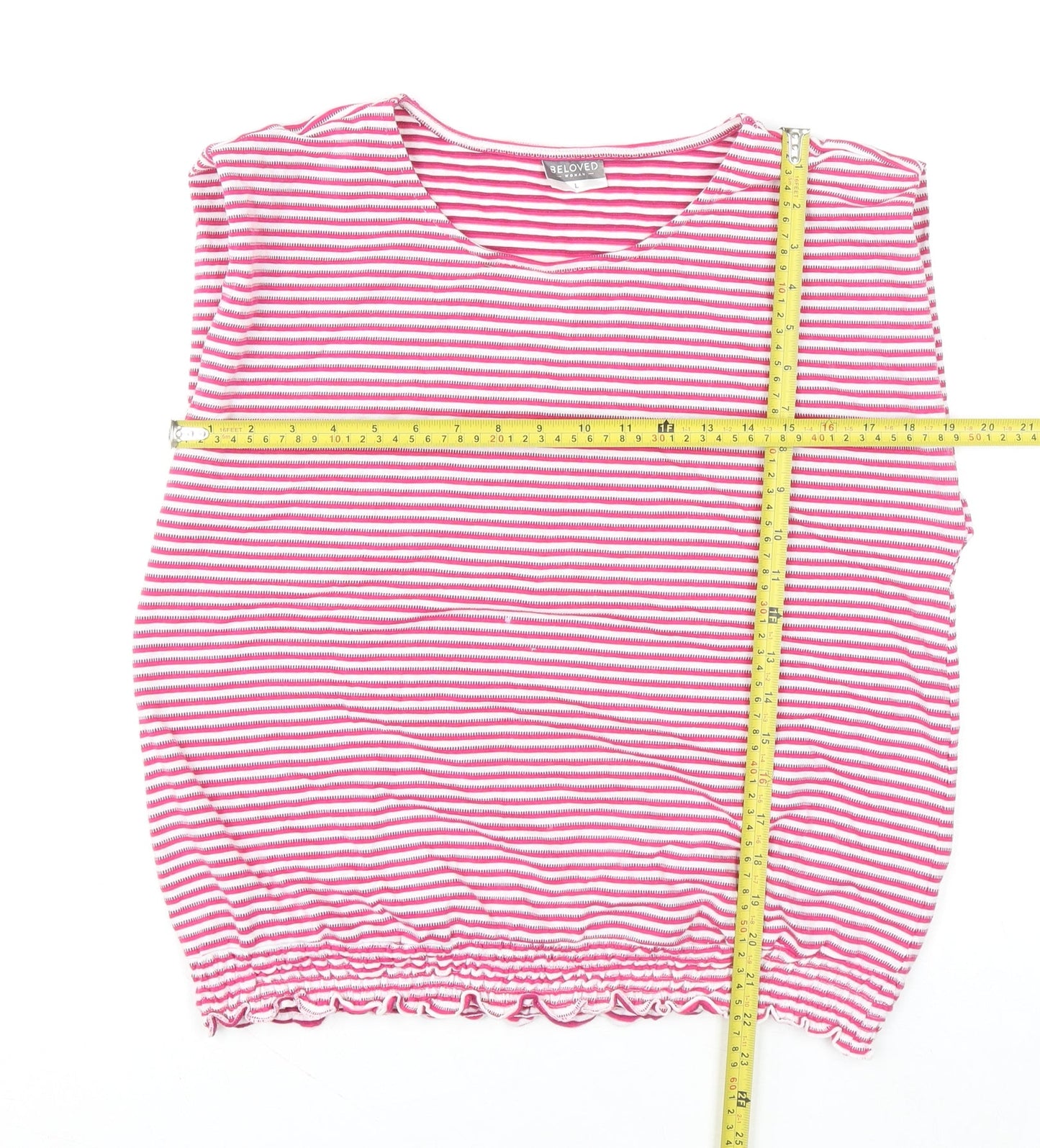Womens UK Size L Beloved Pink Basic T-Shirt