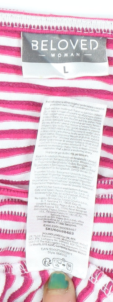 Womens UK Size L Beloved Pink Basic T-Shirt