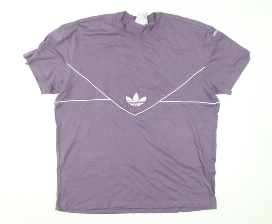 Mens UK Size XL adidas Purple Gym & TrainingRunning & JoggingFootball T-Shirt