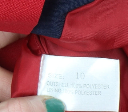 Womens UK Size 10 David Barry Red Rain Coat