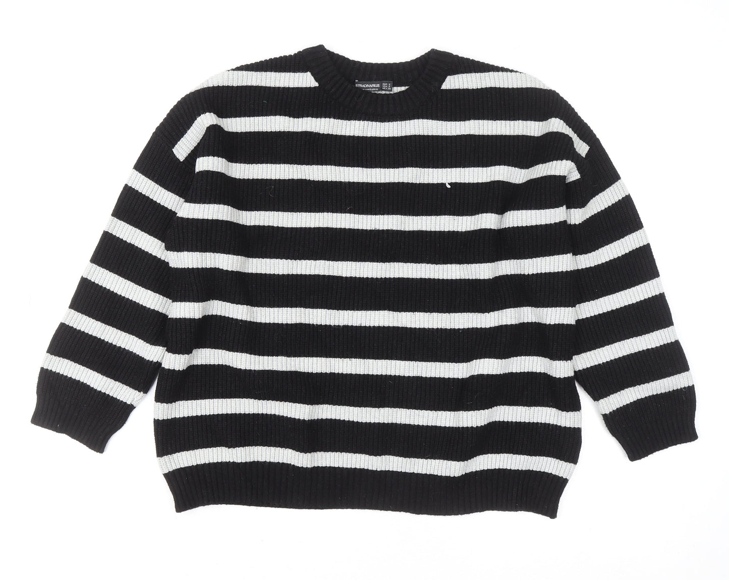 Womens UK Size S Stradivarius Black Pullover Jumper