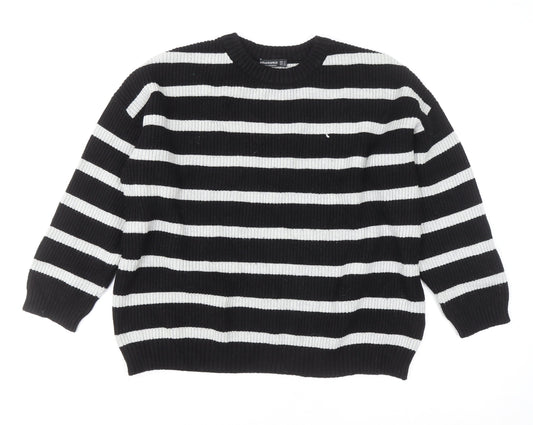 Womens UK Size S Stradivarius Black Pullover Jumper