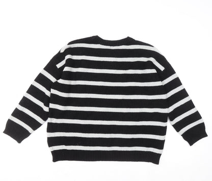 Womens UK Size S Stradivarius Black Pullover Jumper