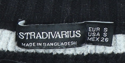 Womens UK Size S Stradivarius Black Pullover Jumper