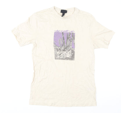 Mens UK Size XS H&M Beige  T-Shirt