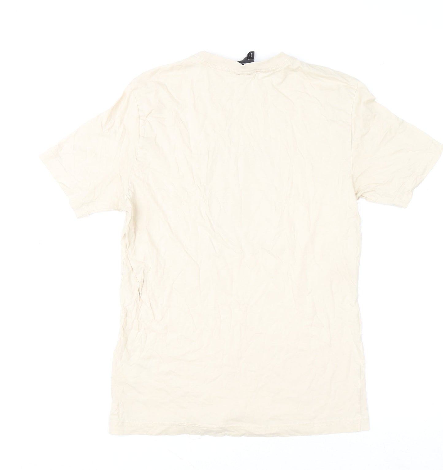 Mens UK Size XS H&M Beige  T-Shirt