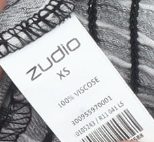 Womens UK Size XS Zudio Black Cropped Blouse