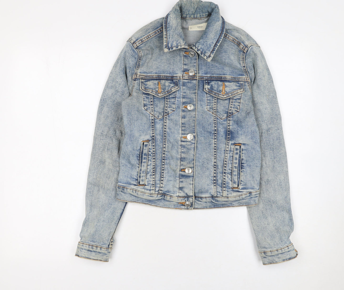 Womens UK Size XS Mango Blue Basic Jacket