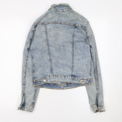 Womens UK Size XS Mango Blue Basic Jacket