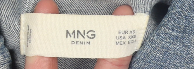 Womens UK Size XS Mango Blue Basic Jacket