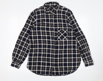 Womens UK Size 14 Dunnes Blue Basic Button-Up