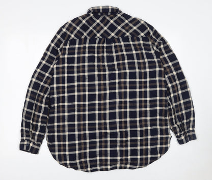 Womens UK Size 14 Dunnes Blue Basic Button-Up