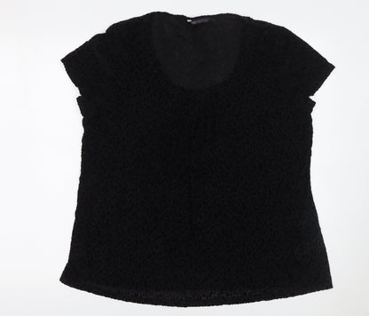 Womens UK Size 16 Marks and Spencer Black Basic Blouse