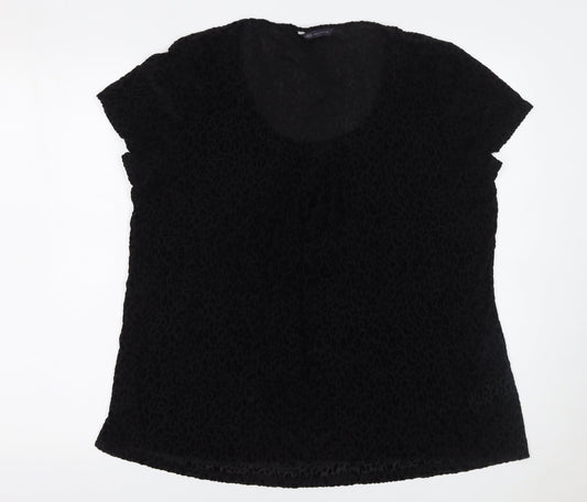 Womens UK Size 16 Marks and Spencer Black Basic Blouse