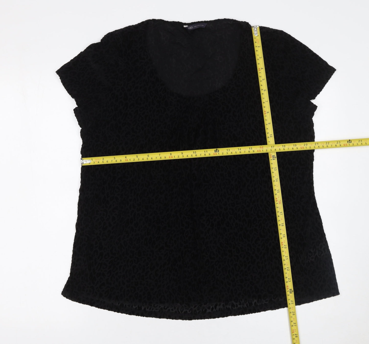 Womens UK Size 16 Marks and Spencer Black Basic Blouse