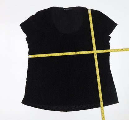 Womens UK Size 16 Marks and Spencer Black Basic Blouse