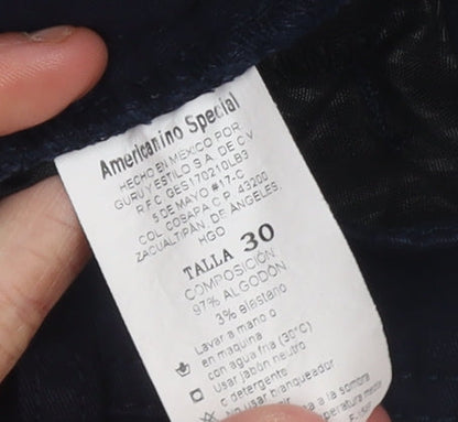Womens UK Size 30 Americano Special Regular Fit Straight Blue Jeans