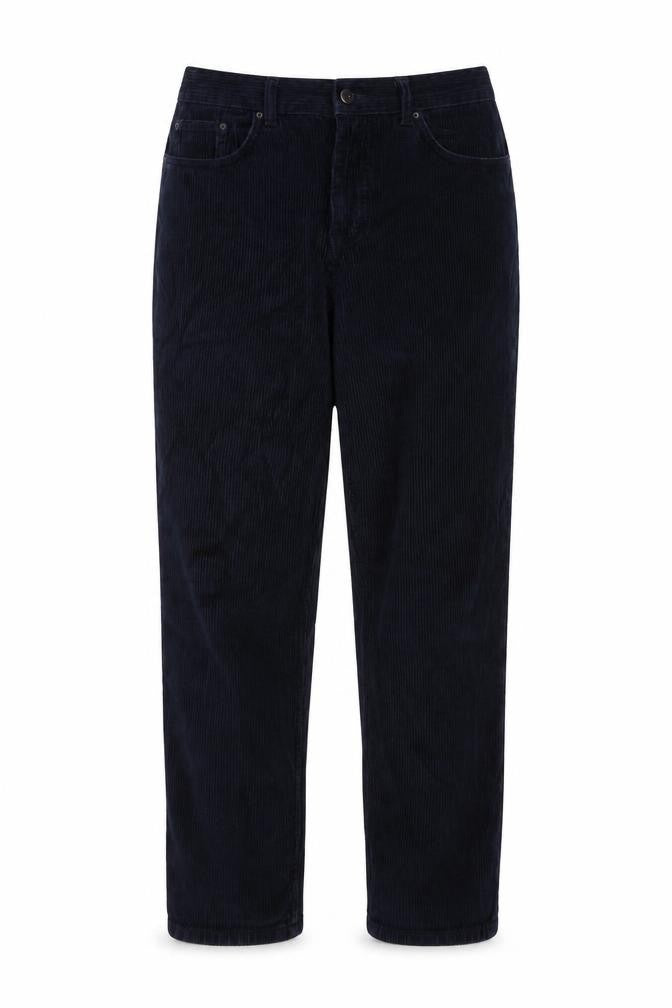 Front view of BDG Urban Outfitters Women Blue Corduroy Chino Trousers W32 L30