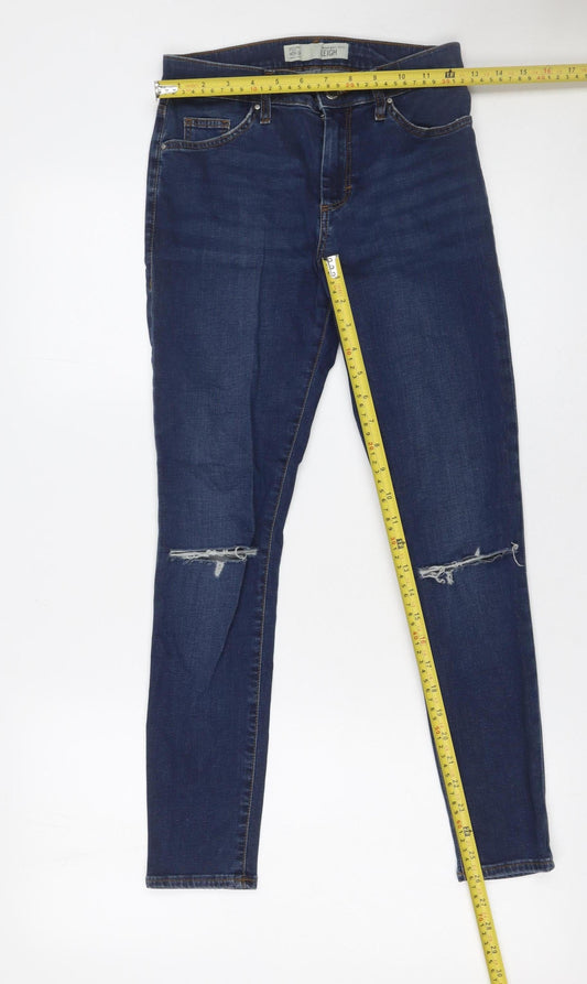 Womens UK Size 8 Topshop Slim Fit Skinny Blue Jeans