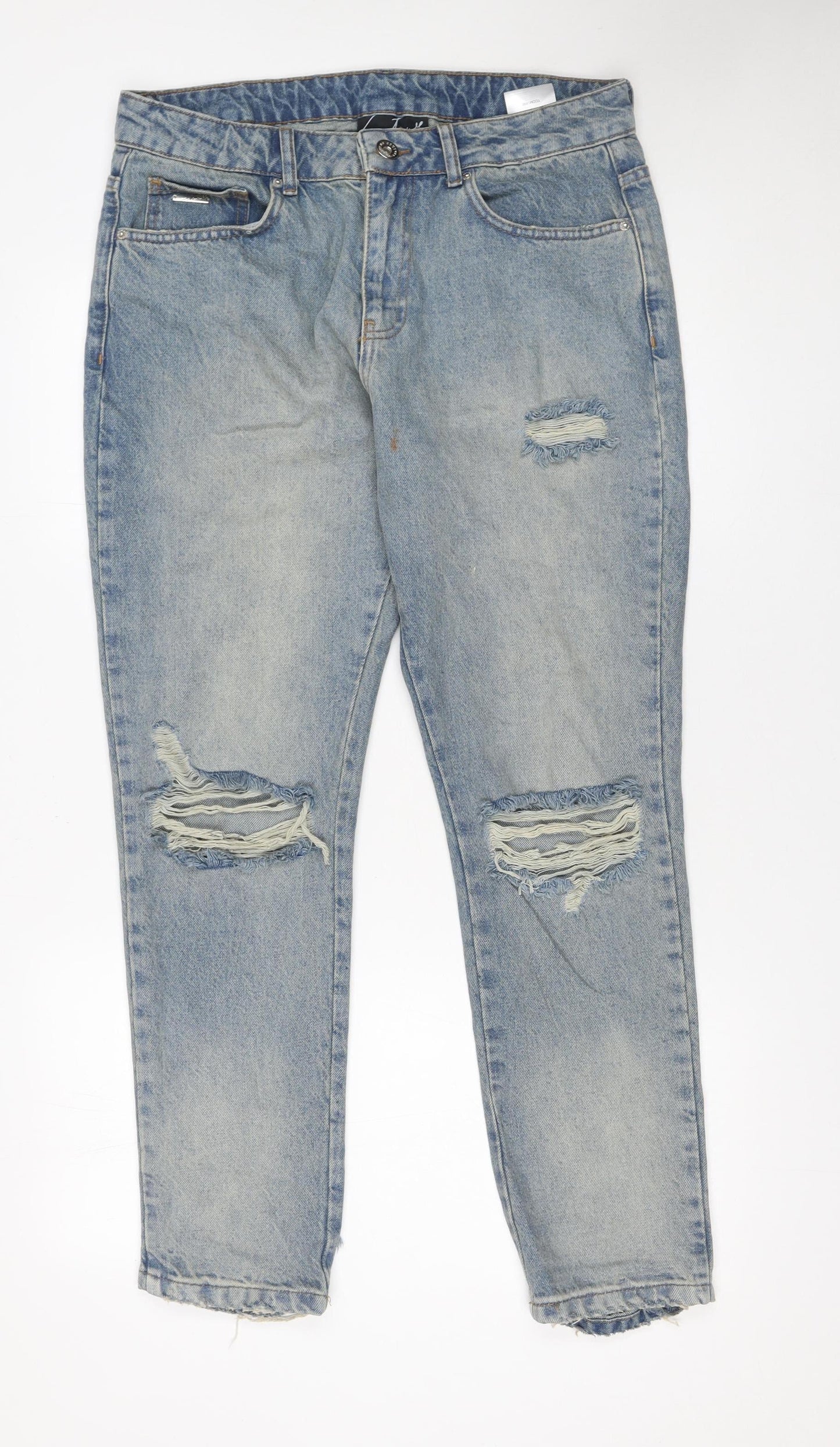 Mens UK Size 32 Couture Regular Fit Straight Blue Jeans