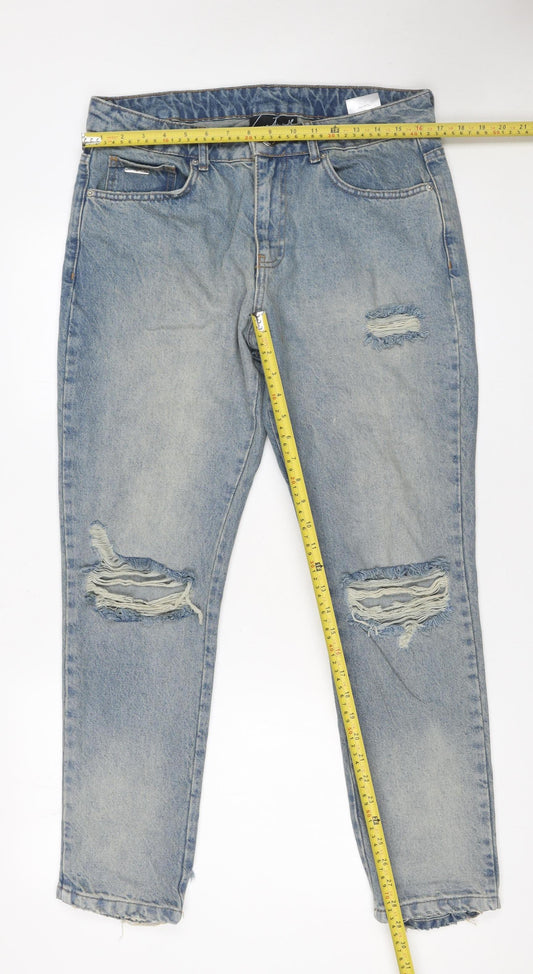 Mens UK Size 32 Couture Regular Fit Straight Blue Jeans