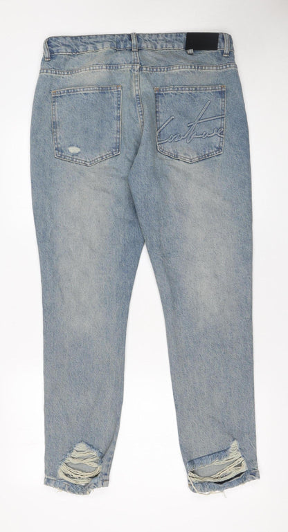 Mens UK Size 32 Couture Regular Fit Straight Blue Jeans