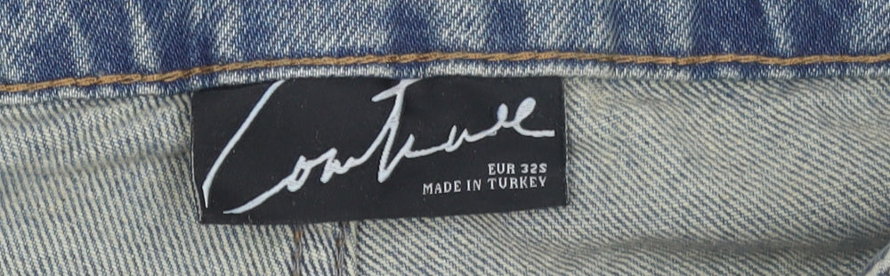 Mens UK Size 32 Couture Regular Fit Straight Blue Jeans