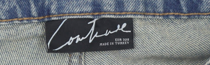 Mens UK Size 32 Couture Regular Fit Straight Blue Jeans