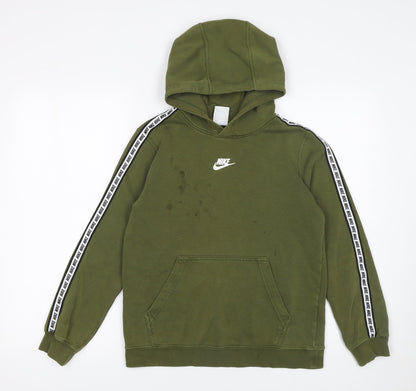 Boys UK Size 13-14 Years Nike Green Pullover Hoodie