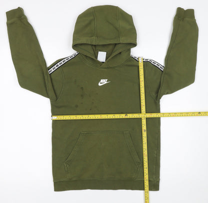 Boys UK Size 13-14 Years Nike Green Pullover Hoodie