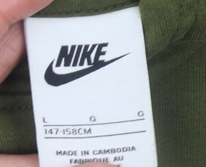 Boys UK Size 13-14 Years Nike Green Pullover Hoodie