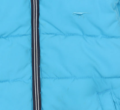 Debenhams Boys Blue Hooded Padded Bodywarmer Gilet 4-5 Years Polyester