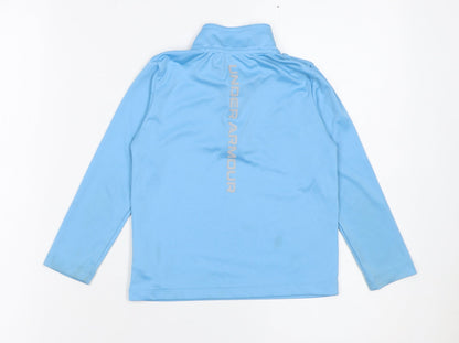 Under Armour Boys Blue 2-3 Years 1/4 Zip Long Sleeve Sports Sweatshirt