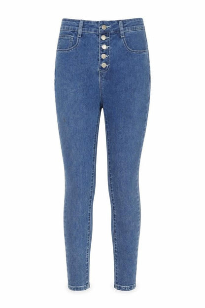 Womens UK Size 8 FAE London Slim Fit Skinny Blue Jeans