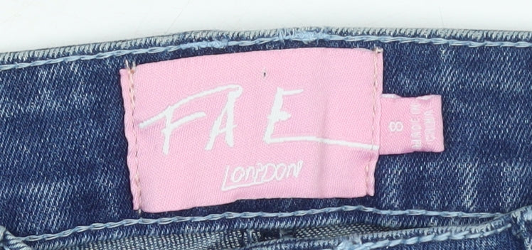 Womens UK Size 8 FAE London Slim Fit Skinny Blue Jeans