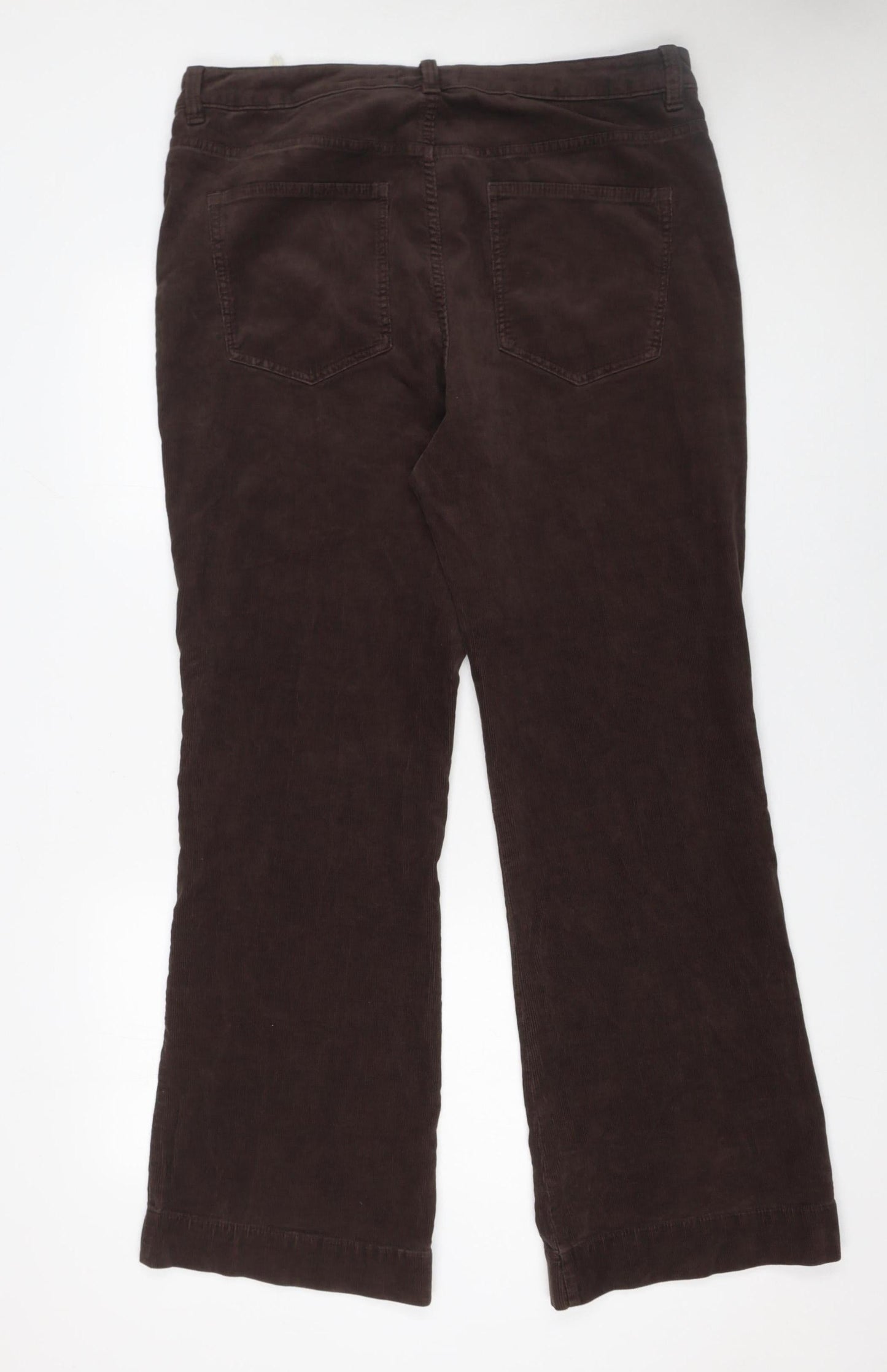 Marks and Spencer Women’s Brown Corduroy Flared High Rise Trousers Size 18