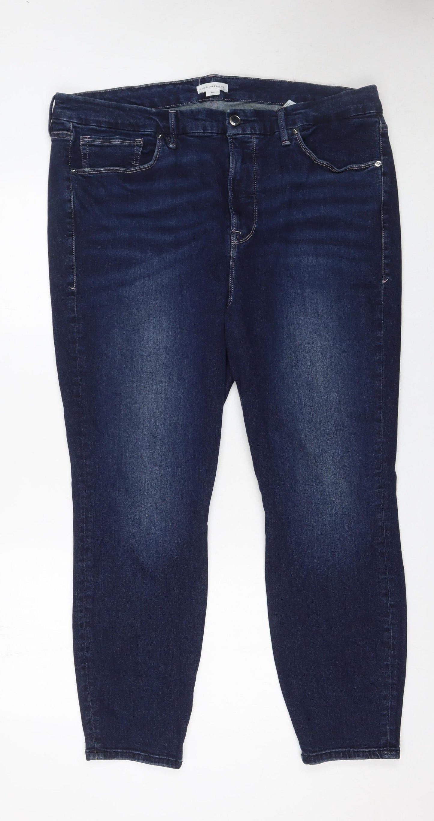 Womens UK Size 20 Good American Slim Fit Skinny Blue Jeans