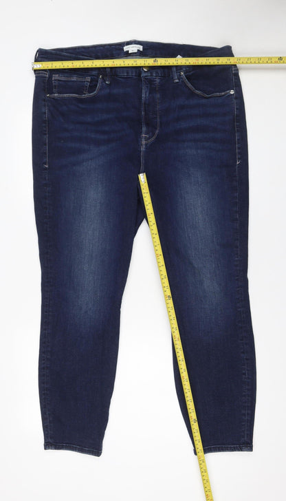 Womens UK Size 20 Good American Slim Fit Skinny Blue Jeans