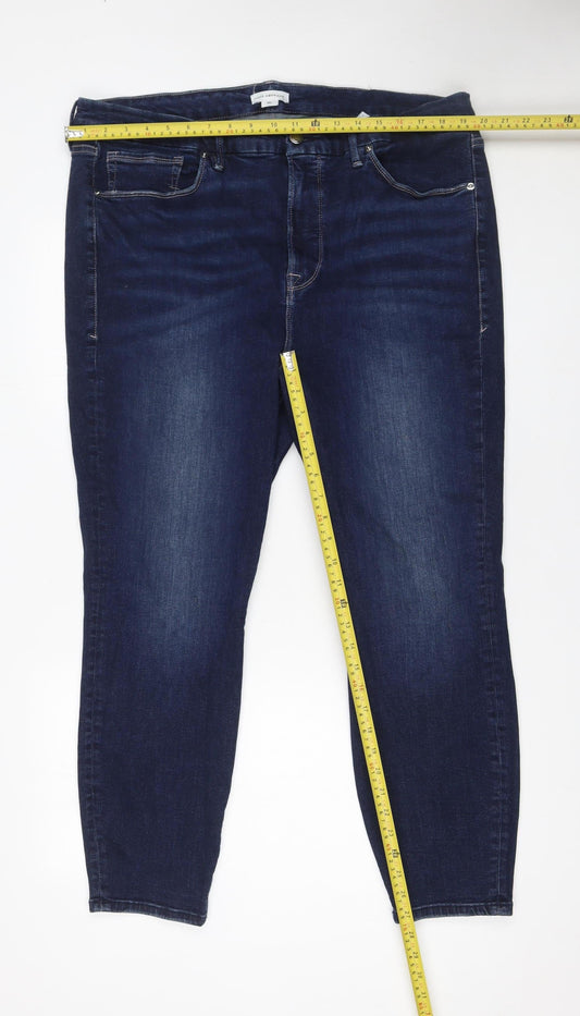 Womens UK Size 20 Good American Slim Fit Skinny Blue Jeans