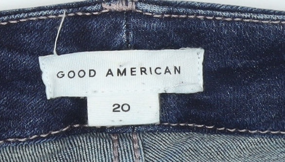 Womens UK Size 20 Good American Slim Fit Skinny Blue Jeans