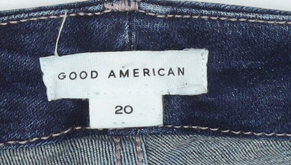 Womens UK Size 20 Good American Slim Fit Skinny Blue Jeans