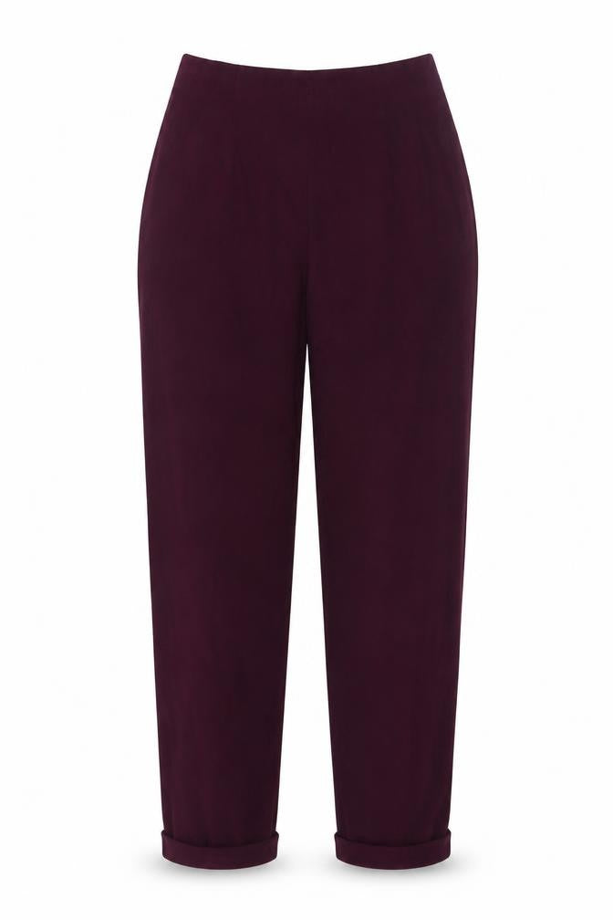 Womens UK Size 10 Briggs New York Regular Fit Casual Workwear Purple Trousers