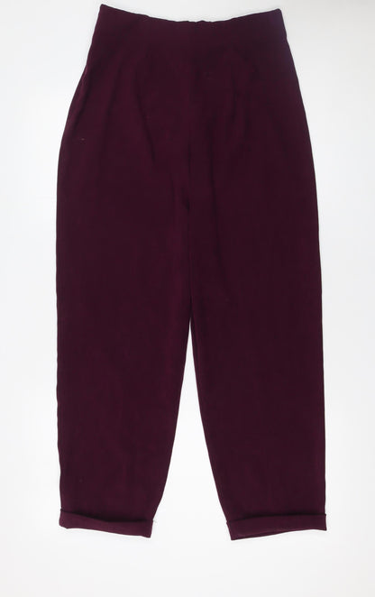 Womens UK Size 10 Briggs New York Regular Fit Casual Workwear Purple Trousers