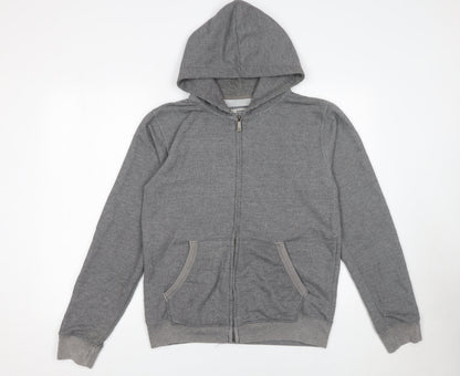 Mens UK Size S Cotton On Grey Full Zip Hoodie
