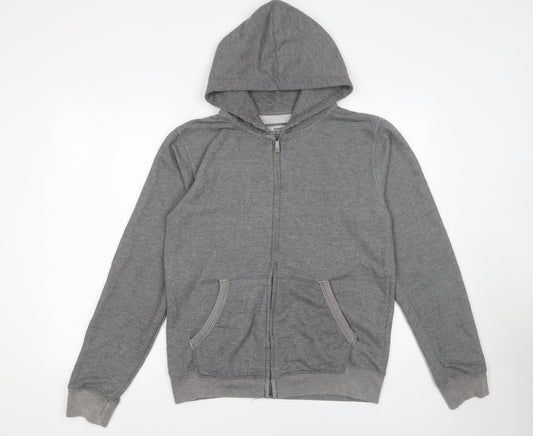 Mens UK Size S Cotton On Grey Full Zip Hoodie