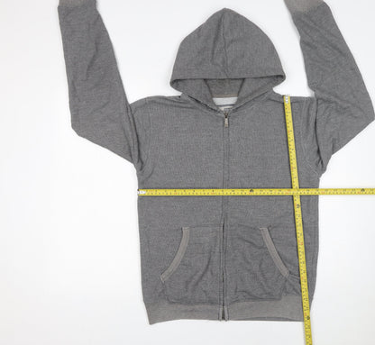 Mens UK Size S Cotton On Grey Full Zip Hoodie