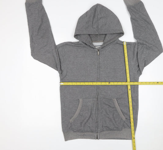 Mens UK Size S Cotton On Grey Full Zip Hoodie