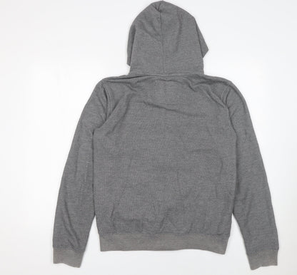 Mens UK Size S Cotton On Grey Full Zip Hoodie